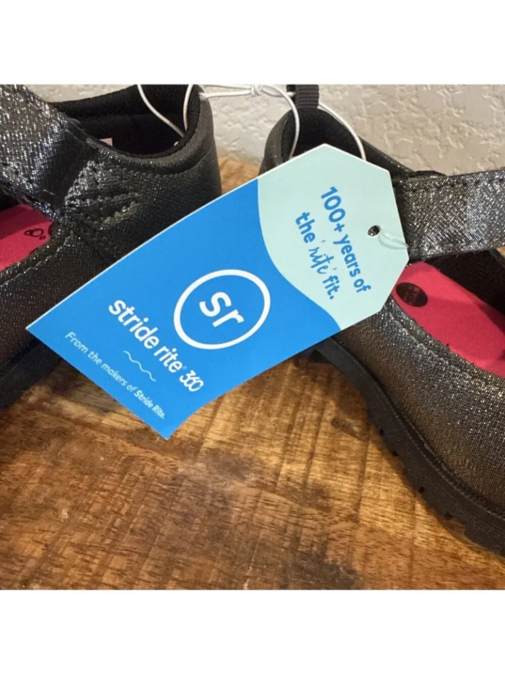 Stride Rite Little Kid Wednesday Gray Sparkle Mary Jane Shoes Sz 7 M NIB Pewter